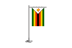 3d Zimbabwe Standing Flag flag