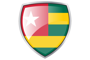 Shield with Flag of Togo flag