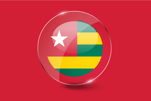Togo Flag Glossy Round Button flag