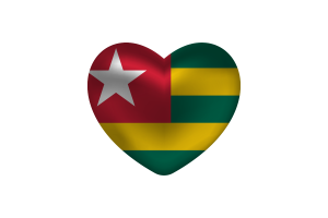 Love of Togo Heart Shape flag