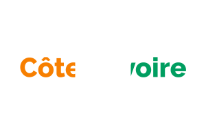 Côte d'Ivoire Text Art flag