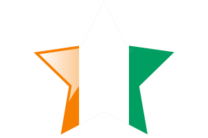 Côte d'Ivoire Flag Star Icon flag