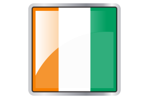 Côte d'Ivoire Flag Square icon flag