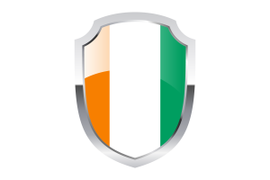 Côte d'Ivoire Shield Logo flag