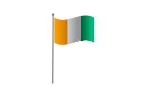 Waving Flag of Côte d'Ivoire flag