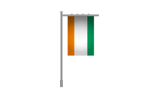 3d Côte d'Ivoire Standing Flag flag