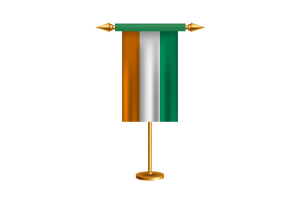 Côte d'Ivoire Ceremonial Flag Vector Free flag