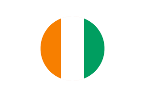 Côte d'Ivoire Flag Circle Vector Free flag