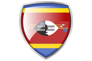 Eswatini Flag Couche Heraldic Shield flag