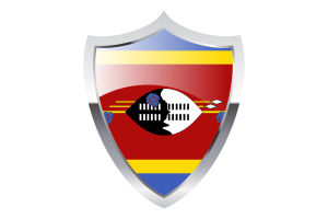 Eswatini Flag with Medieval Heater Shield flag