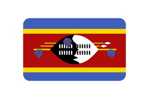 Eswatini Flag Triangle Rounded Shape flag