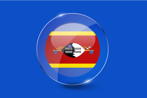 Eswatini Flag Glossy Round Button flag