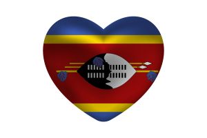Love of Eswatini Heart Shape flag