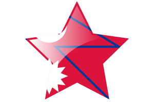 Nepal Flag Star Icon flag