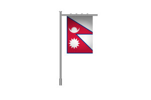 3d Nepal Standing Flag flag