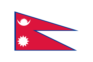 Nepal Flag Triangle Vector Illustration flag