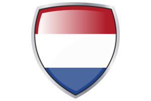 Netherlands Flag Couche Heraldic Shield flag