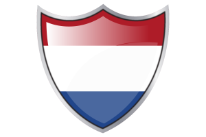 Shield with Flag of Netherlands flag