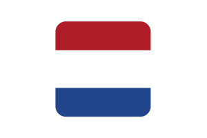 Netherlands Flag Square Rounded Shape flag