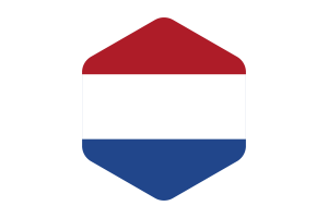 Netherlands Flag Rounded Hexagon Shape flag