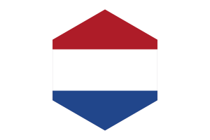 Netherlands Flag Hexagon Shape flag