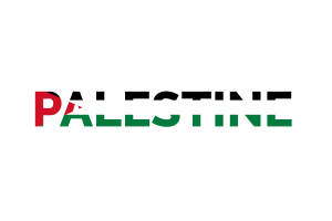 Palestine Text Art flag