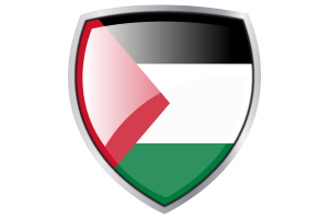 Palestine Flag Couche Heraldic Shield flag