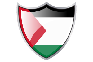 Shield with Flag of Palestine flag