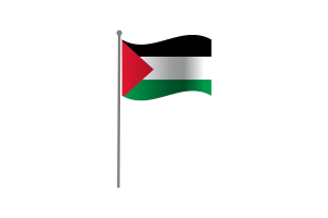 Waving Flag of Palestine flag