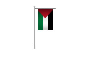 3d Palestine Standing Flag flag