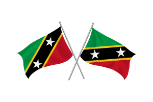 Saint Kitts and Nevis Waving Friendship Flag flag