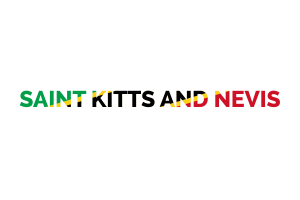 Saint Kitts and Nevis Text Art flag