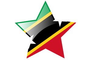 Saint Kitts and Nevis Flag Star Icon flag