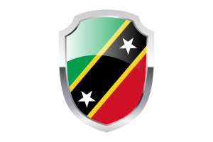 Saint Kitts and Nevis Shield Logo flag