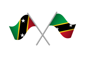 Saint Kitts and Nevis Flag Emblem Vector Free flag