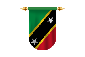 Saint Kitts and Nevis Flag Emblem Vector Images flag