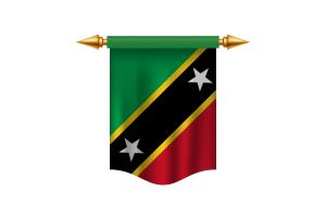 Saint Kitts and Nevis Flag Royal Banner flag