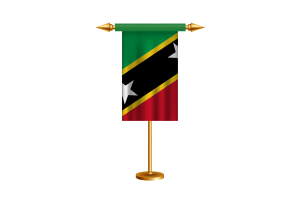 Saint Kitts and Nevis Ceremonial Flag Vector Free flag