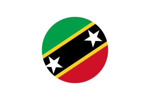 Saint Kitts and Nevis Flag Circle Vector Free flag