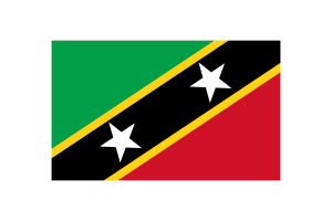 Saint Kitts and Nevis Flag Triangle Vector Illustration flag