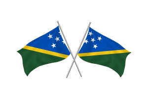 Solomon Islands Waving Friendship Flag flag