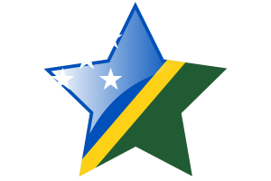 Solomon Islands Flag Star Icon flag