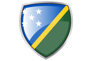 Solomon Islands Flag Couche Heraldic Shield flag