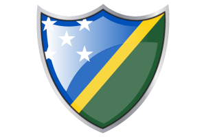 Shield with Flag of Solomon Islands flag