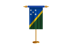Solomon Islands Ceremonial Flag Vector Free flag