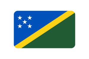 Solomon Islands Flag Triangle Rounded Shape flag