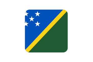 Solomon Islands Flag Square Rounded Shape flag