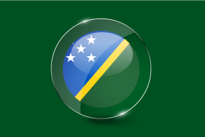 Solomon Islands Flag Glossy Round Button flag