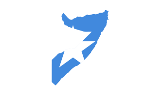 Somalia Map with Flag flag