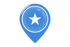 Somalia Flag Map Pin Icon flag